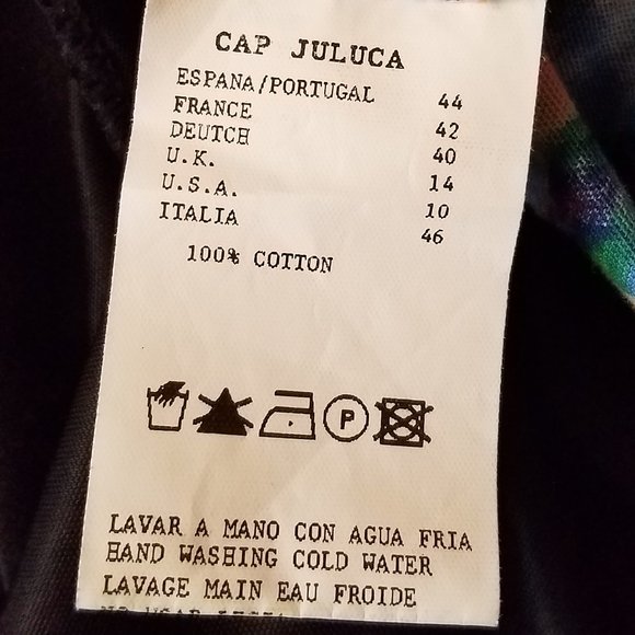 CAP JULUCA ALDO MARTINS floral print dress sz 10 - Picture 6 of 6